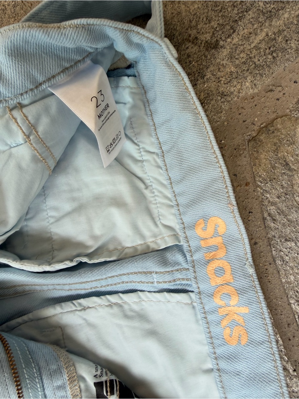 MOTHER Sugar cone prep heel Light Blue Barrymore Wide Leg Flare Jeans with Belt - Picture 2 of 9